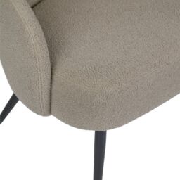Home Garden Direct Comodo Armchair in Teddy Fleece Fabric Single Chair Boucle in Taupe - thumbnail 8