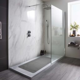 Nicoman Reversible Dual-Colour Grey/Brown PVC Anti Slip Shower Mat Bath Mat - Rectangular 100x40 cm