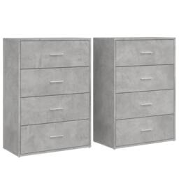 Berkfield Home Sideboards 2 pcs Concrete Grey 60x31x84 cm Engineered Wood - Size: 60 x 31 x 84 cm - thumbnail 1