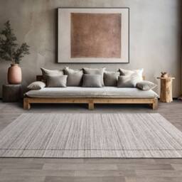 The Rug Shop UK Grey Handmade Prestige Modern Plain Easy To Clean Area Rug - Size: 160 cm x 230 cm - thumbnail 1