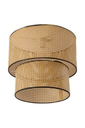 Living and Home Rattan-Woven Pendant Light in Natural - thumbnail 3