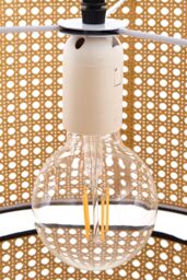 Living and Home Rattan-Woven Pendant Light in Natural - thumbnail 5