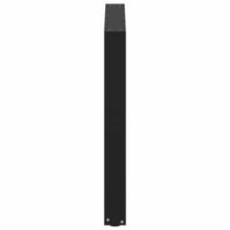 Berkfield Home Modern Coffee Table Legs U-Shaped 3 pcs Black 80x(72-73) cm Steel - thumbnail 6