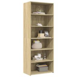 Berkfield Home Highboard Sonoma Oak 70x41x185 cm Engineered Wood in Light Brown - Size: 70 x 41 x 185 cm - thumbnail 3