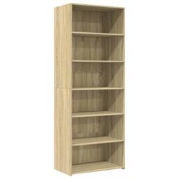 Berkfield Home Highboard Sonoma Oak 70x41x185 cm Engineered Wood in Light Brown - Size: 70 x 41 x 185 cm - thumbnail 2