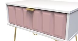 Ready Assembled 2 U Metro 1 Drawer Wide Side Table (Ready Assembled) in Dusty Pink - thumbnail 4