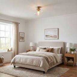 Happy Homewares Antique Brass Semi Flush Ceiling Light with Dimpled Clear Glass Shade in Metallic Gold - thumbnail 6