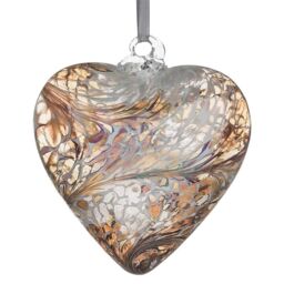 Sienna Glass 12cm Friendship Heart Pastel Gold - thumbnail 2