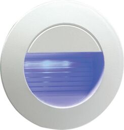 Netlighting IP54 Recessed Round IndoorOutdoor LED GuideStairWall Light Blue LED 230V in White