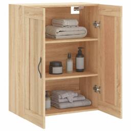 Berkfield Home Wall Mounted Cabinet Sonoma Oak 69.5x34x90 cm Engineered Wood in Light Brown - thumbnail 5