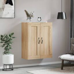 Berkfield Home Wall Mounted Cabinet Sonoma Oak 69.5x34x90 cm Engineered Wood in Light Brown - thumbnail 1