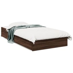 Berkfield Home Bed Frame with Drawers without Mattress Brown Oak 75x190 cm Small Single - thumbnail 2