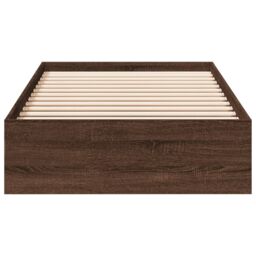 Berkfield Home Bed Frame with Drawers without Mattress Brown Oak 75x190 cm Small Single - thumbnail 4