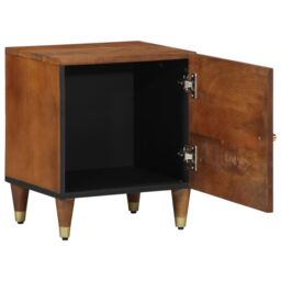 Berkfield Home Bedside Tables Honey brown with gold accents Solid Wood Medium