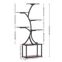 Kelvenix 7 Tier Plant Stand Indoor Iron Multiple Slim in Black - thumbnail 2