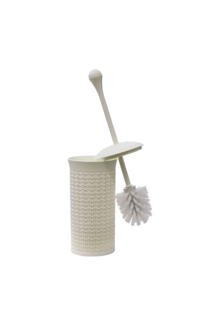 JVL Loop Toilet Brush & Holder Set in Ivory - image 1