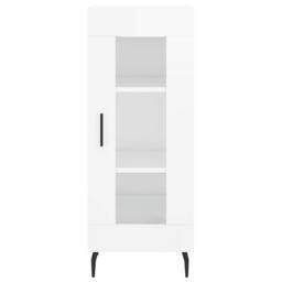 Berkfield Home Sideboard High Gloss White 34.5x34x90 cm Engineered Wood - thumbnail 5