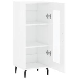 Berkfield Home Sideboard High Gloss White 34.5x34x90 cm Engineered Wood - thumbnail 6
