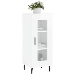 Berkfield Home Sideboard High Gloss White 34.5x34x90 cm Engineered Wood - thumbnail 1