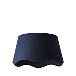 ValueLights Mabel Linen Large 30cm Scallop Edge with Trim Ceiling Light Lamp Shade in Navy - thumbnail 6