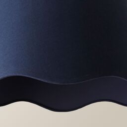 ValueLights Mabel Linen Large 30cm Scallop Edge with Trim Ceiling Light Lamp Shade in Navy - thumbnail 5