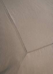 Truly Mushroom Ladder Detail Linen Duvet Cover in Light Brown - Size: Super King - thumbnail 3