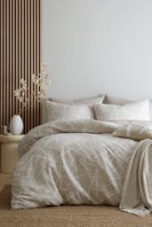 Appletree 'Otto' Jacquard Mark-Making Textured Duvet Cover Set in Natural - Size: Single - thumbnail 4