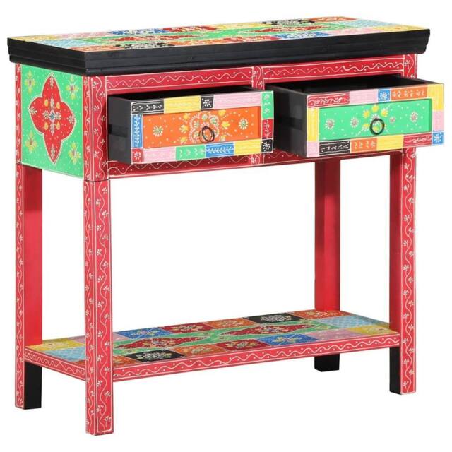 Berkfield Home Console Table with Drawers Multicolour Engineered Wood - image 1