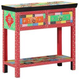 Berkfield Home Console Table with Drawers Multicolour Engineered Wood - thumbnail 6