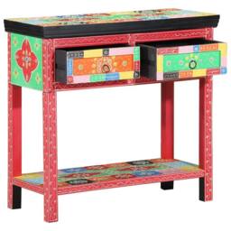 Berkfield Home Console Table with Drawers Multicolour Engineered Wood