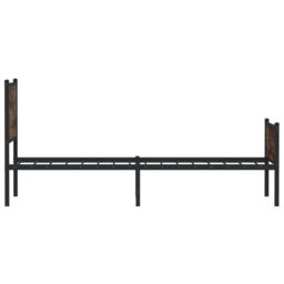 Berkfield Home Metal Bed Frame without Mattress Smoked Oak 80x200 cm in Brown - thumbnail 6