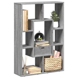 Berkfield Home Bookcase Grey Sonoma 63x20x90 cm Engineered Wood - Size: 63 x 20 x 90 cm - thumbnail 1