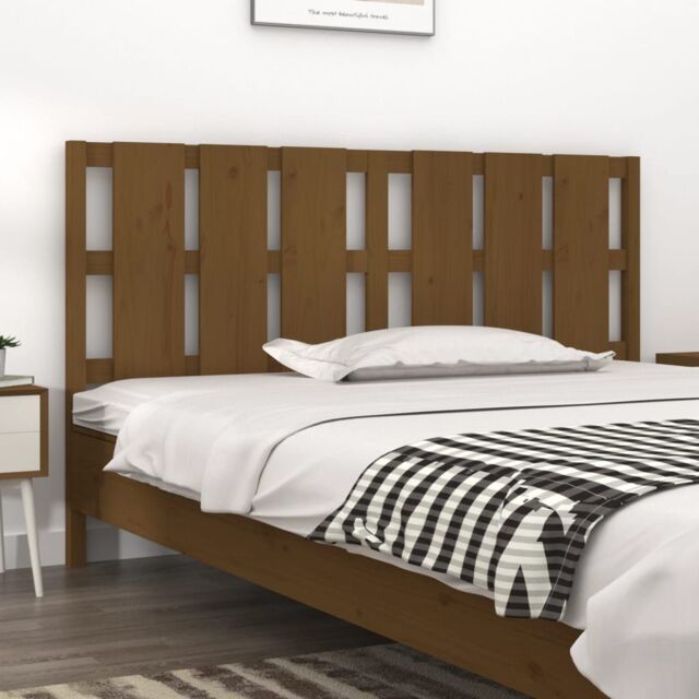 Berkfield Home Bed Headboard Honey Brown 185.5x4x100 cm Solid Wood Pine - image 1