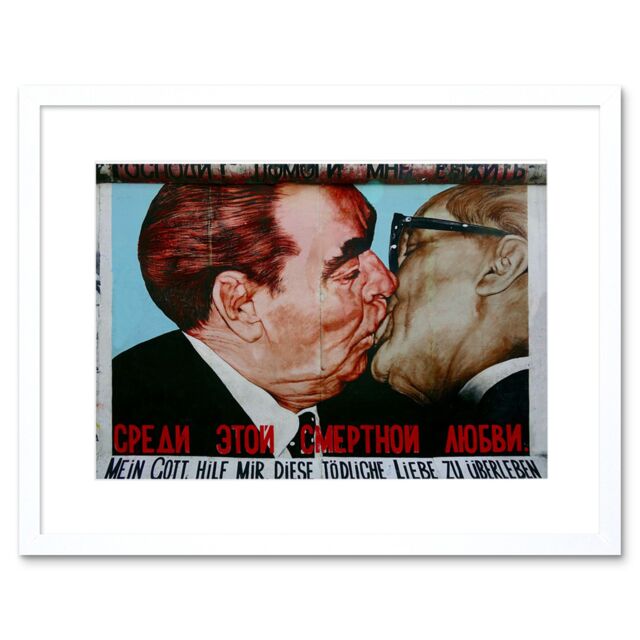 "Artery8 Wall Art Print Vrubel Help Me Survive Deadly Love Framed in White - Size: W7"" x H9""" - image 1