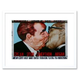 "Artery8 Wall Art Print Vrubel Help Me Survive Deadly Love Framed in White - Size: W7"" x H9""" - thumbnail 1