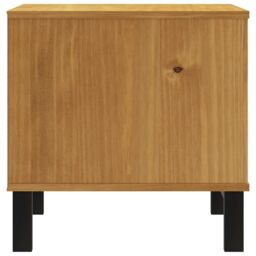 Berkfield Home Side Table FLAM 50x50x50 cm Solid Wood Pine in Brown - Size: 50 x 50 x 50 cm - thumbnail 6