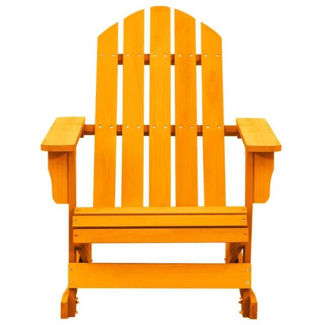 Berkfield Home Garden Adirondack Rocking Chair Solid Fir Wood Orange - image 1