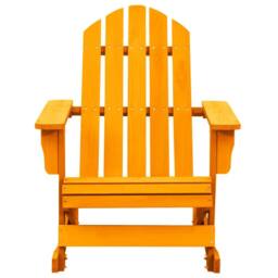 Berkfield Home Garden Adirondack Rocking Chair Solid Fir Wood Orange - thumbnail 1