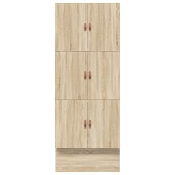 Berkfield Home Storage Bed Frame Sonoma oak Engineered wood 236.5 x 100 x 31.5 cm in Brown - thumbnail 8
