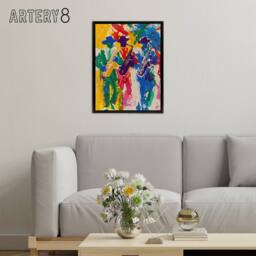 "Artery8 Saxophone Players Jazz Music Fest Framed Canvas Wall Art Print - Size: W12"" x H16""" - thumbnail 3