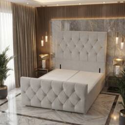 "Somnior Ziggy Storage Ottoman Divan Base 54"" Headboard & 22"" Footboard Linen in Light Grey - Size: Small Single" - thumbnail 4
