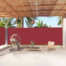 Berkfield Home Retractable Side Awning Red 200x1000 cm - thumbnail 2