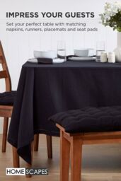 Homescapes Garden Bench Cushion Luxury 2 Seater Cotton Indoor Outdoor Pad, 108 x 42cm in Black - Size: 108 x 42 cm - thumbnail 7