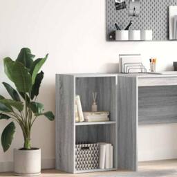 Berkfield Home Decorative Bookcase Grey Sonoma 40x30x77 cm Engineered Wood - Size: 40 x 30 x 77 cm - thumbnail 2