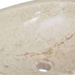 Berkfield Home Sink Cream 53x40x15 cm Marble - Size: 53 x 40 x 15 cm - thumbnail 6