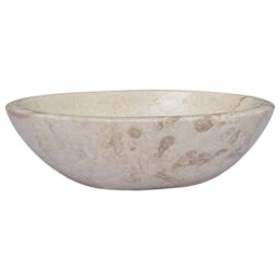 Berkfield Home Sink Cream 53x40x15 cm Marble - Size: 53 x 40 x 15 cm