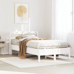 Berkfield Home Decorative Bed Frame without Mattress White 90x190 cm Single Soli - thumbnail 2