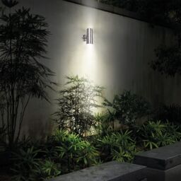 Luceco Outdoor Decorative Up/Down External Wall Light Stainless Steel in Grey - thumbnail 6