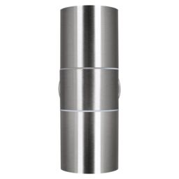 Luceco Outdoor Decorative Up/Down External Wall Light Stainless Steel in Grey - thumbnail 2