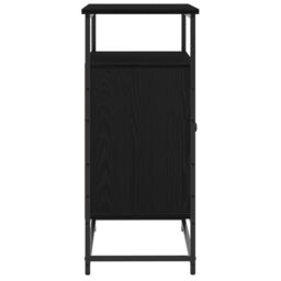 Berkfield Home Sideboard Black Oak 69x35x80 cm Engineered Wood & Steel - Size: 69 x 35 x 80 cm - thumbnail 7